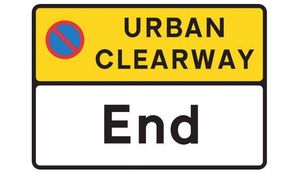 Urban Clearway sign end