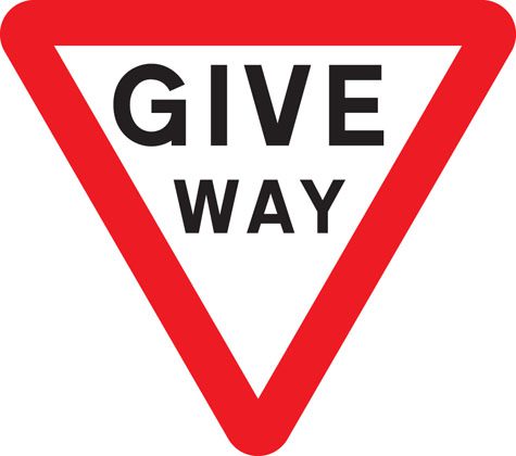 Give Way road sign