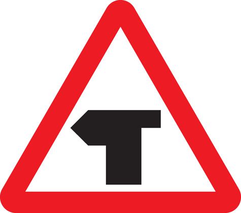 T-junction sign