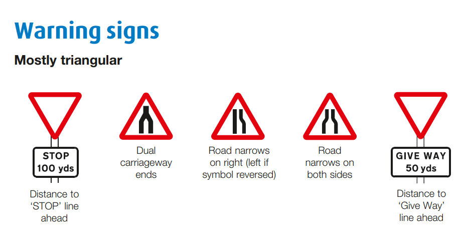 Road sign - warning signs